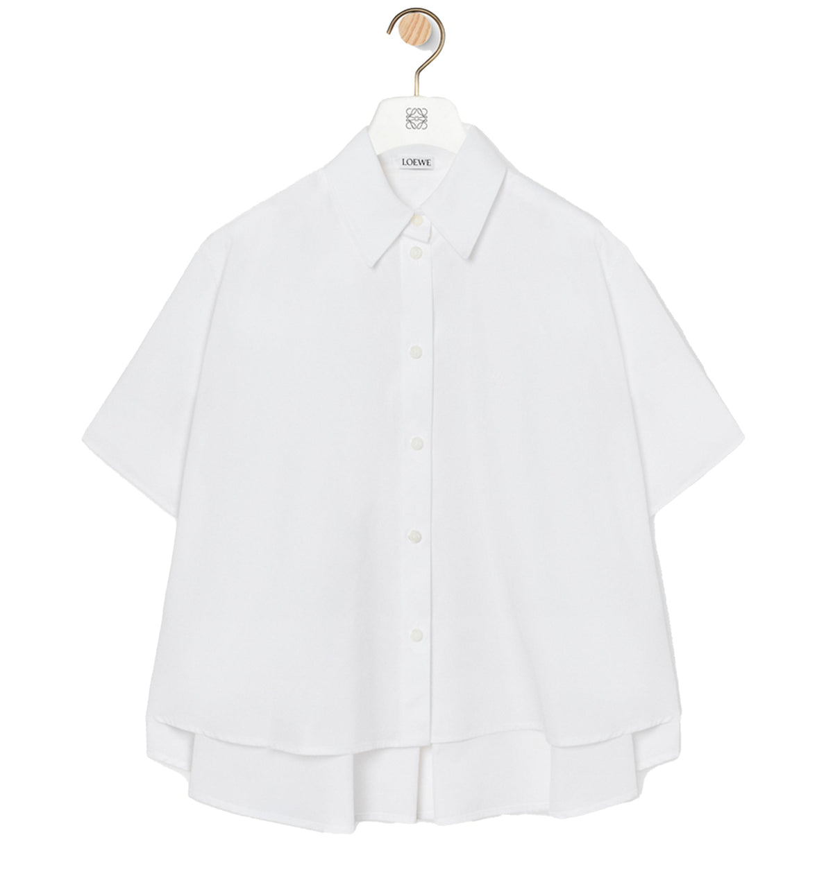 Short Sleeve Trapeze Shirt In Cotton