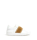 Rockstud Untitled Sneaker in Calfskin with Suede Band
