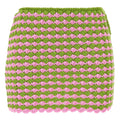 Two-Tone Crochet Mini Skirt