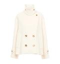 Oversized short coat in wool