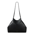 Small Facet Tote Bag In Grained Leather