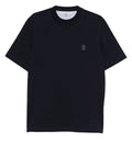 Cotton jersey crew neck T-shirt with logo