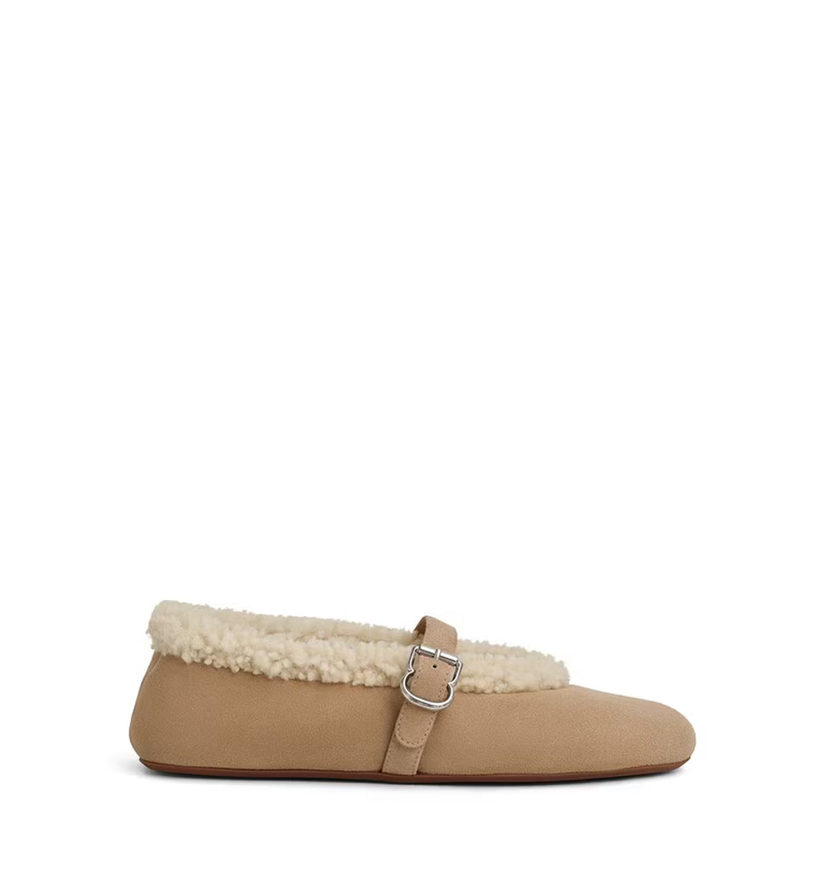 Ballet Flats In Merino Shearling