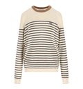 Striped linen and cotton sweater