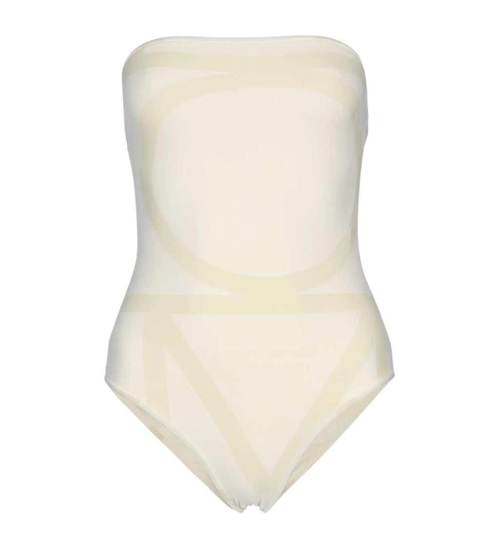 Monogram Strapless Swimsuit