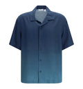 Blue Viscose Pattern Shirt