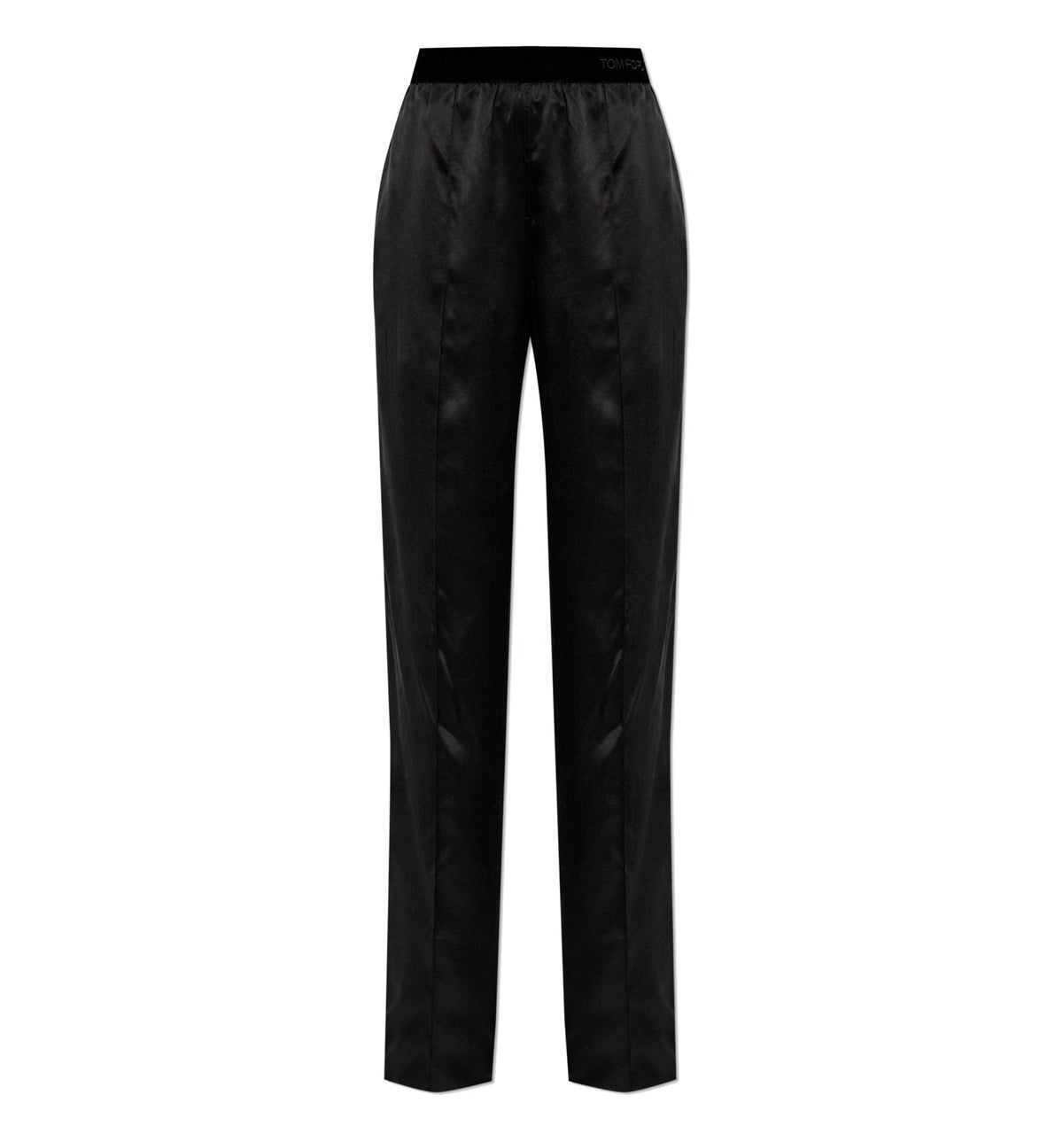 Peach-Feel Silk Satin Pj Pants