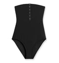 Ribbed Strapless Swimsuit