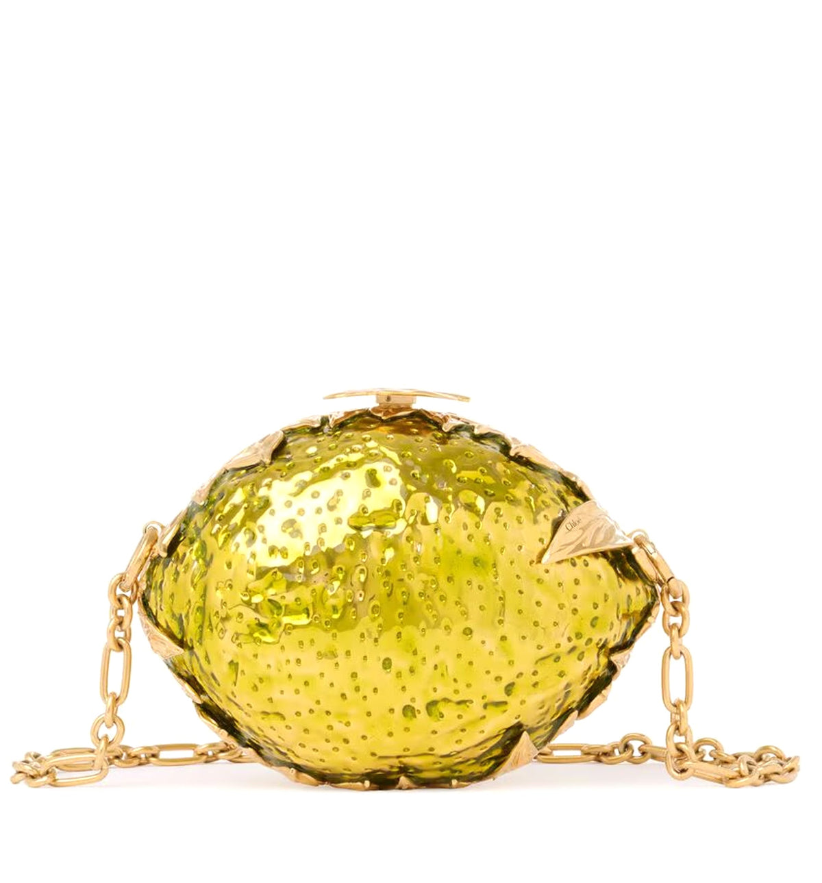 Chloé Tropicus lemon minaudière in brass