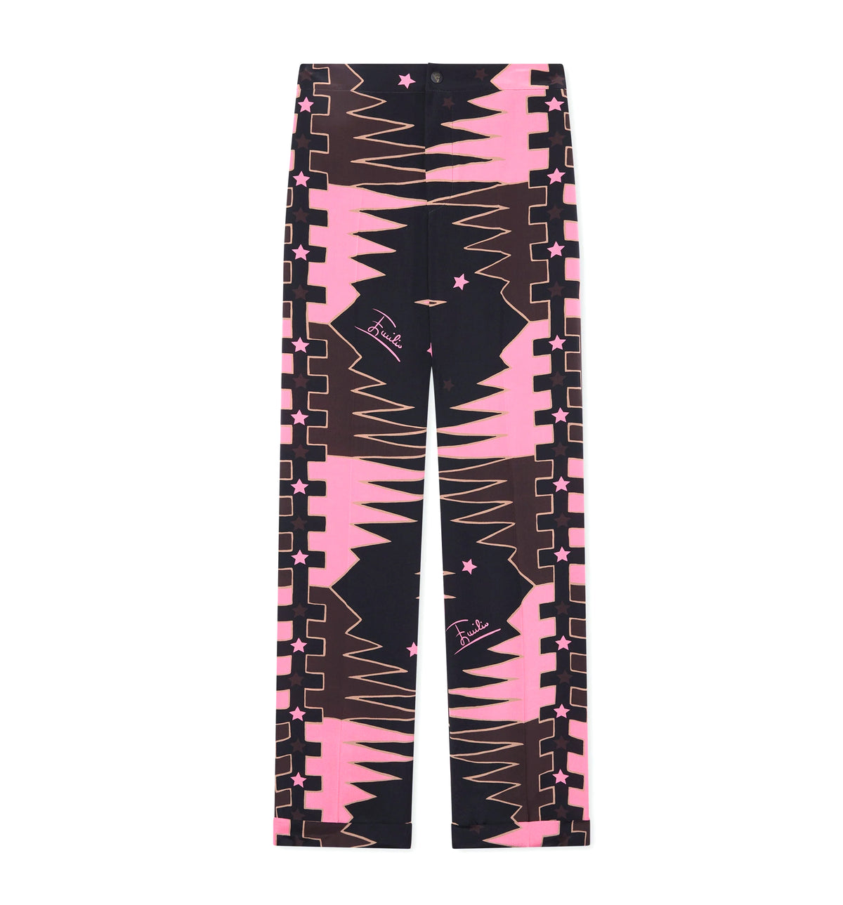 Valdimontone Print Silk Pants
