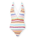 Zigzag-Pattern One-Piece Swimsuit