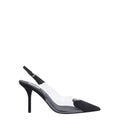 Le Coeur Suede And PVC Slingback Pumps