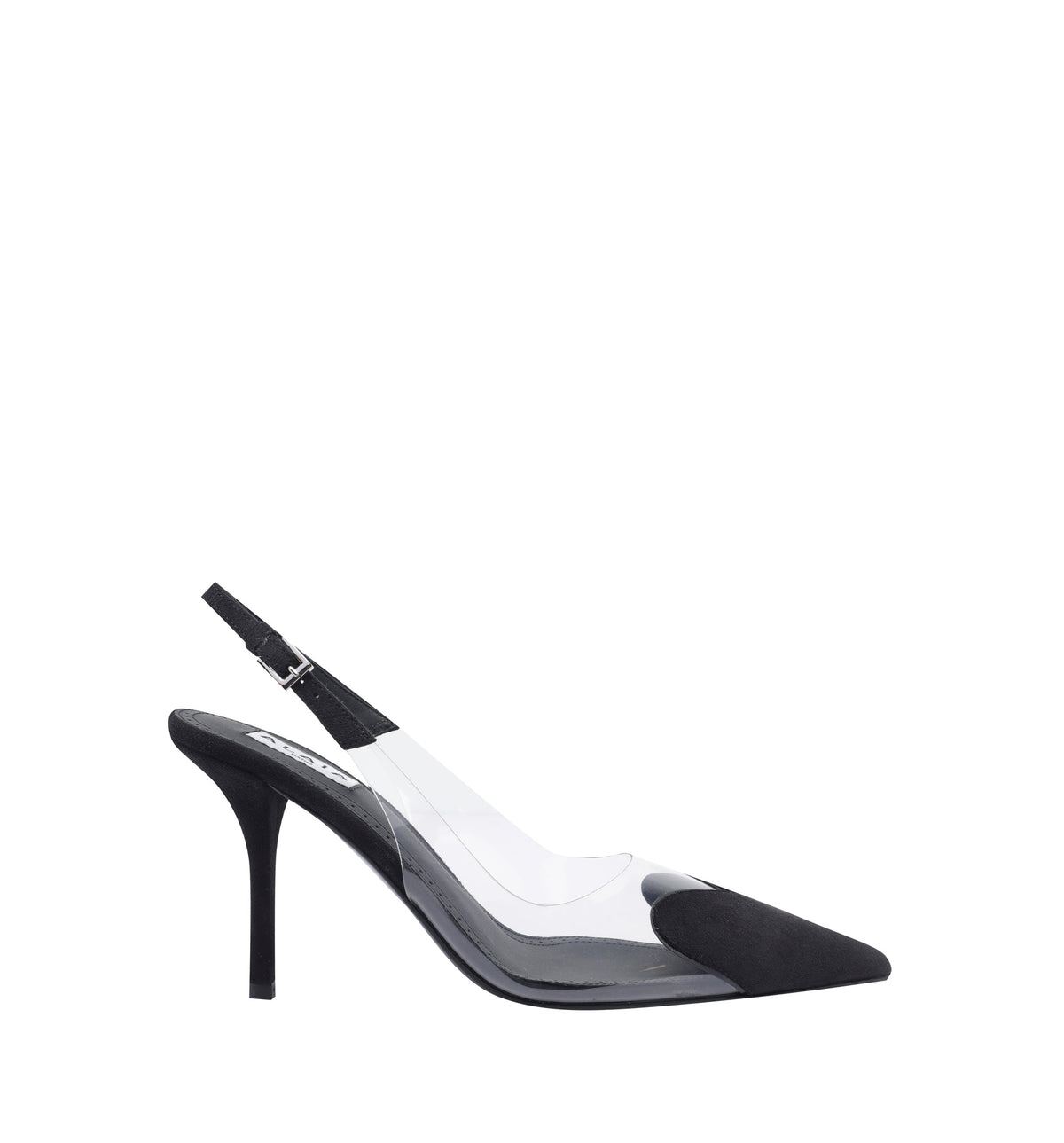 Le Coeur Suede And PVC Slingback Pumps