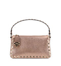 Rockstud Small Crossbody Bag In Laminated Grainy Calfskin Leather