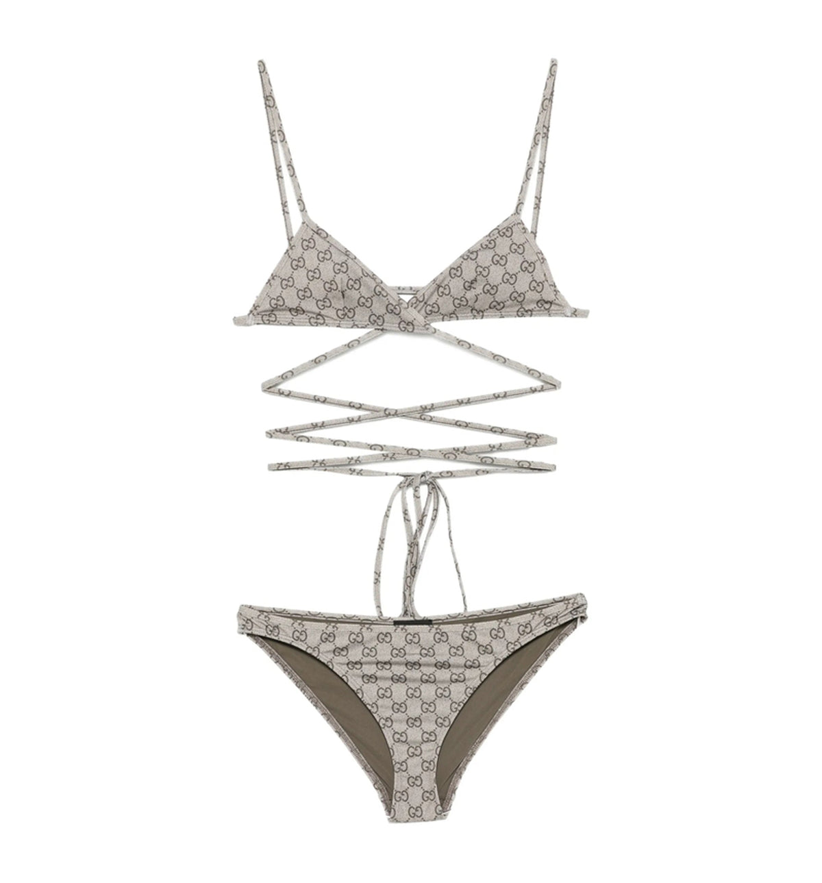 Printed Stretch Jersey Bikini