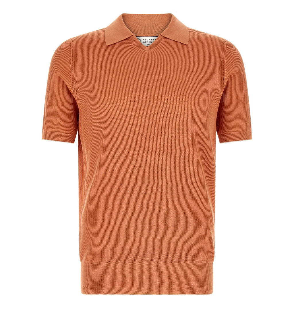 Cotton English Rib Knit Polo