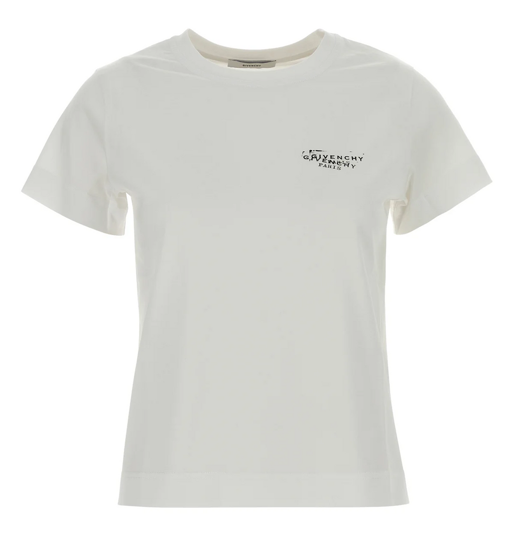 T-shirt In Cotton With Givenchy Stamp Print