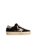 Women’s Hi Star In Black Suede With Silver Glitter Star