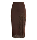 Skirt with Lace Trim