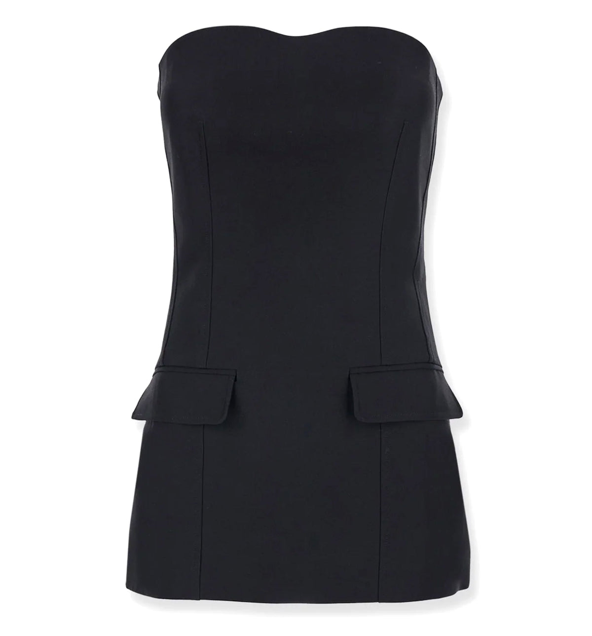 Strapless Crepe Pocket Top