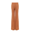 High-rise flared pants in wool gabardine