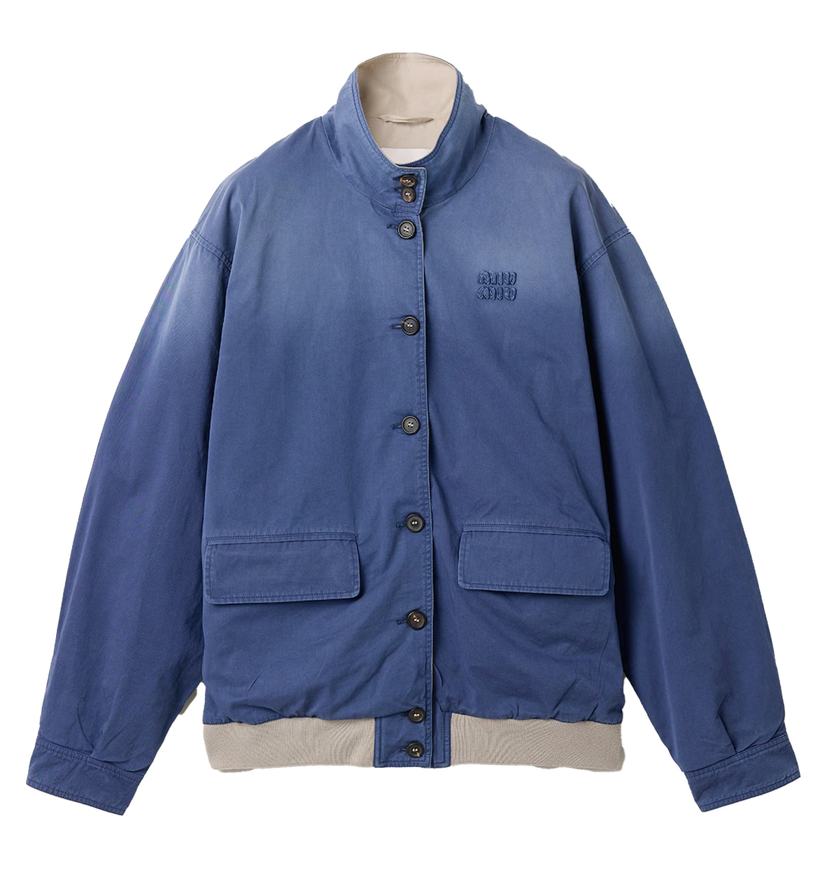 Old washed twill blouson jacket