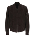 Suede Leather Bomber Jacket