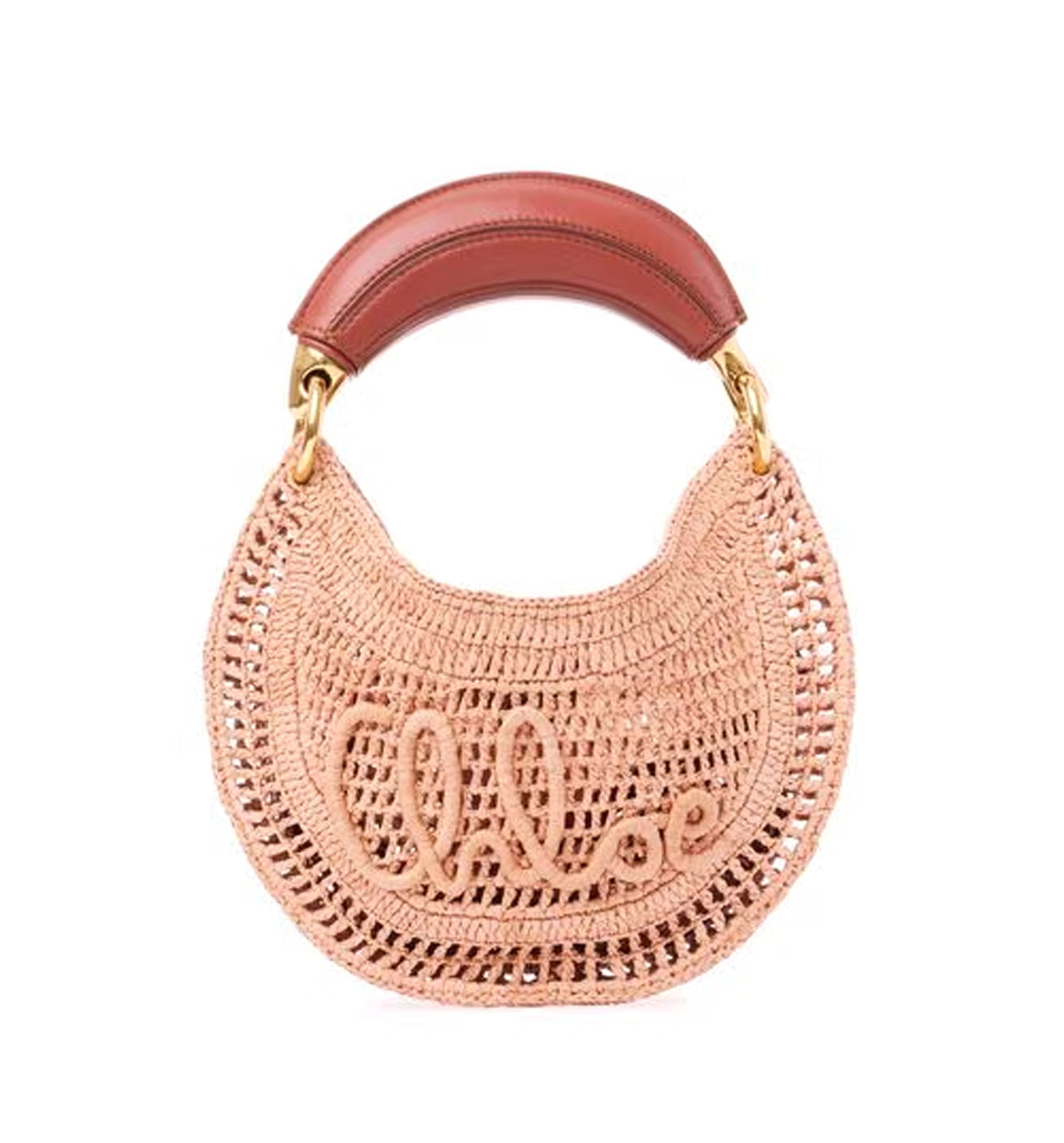 Mini Summer Banana Hobo Bag With Strap In Raffia