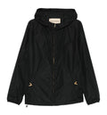 Hooded Nylon Windbreaker With VGold Detail