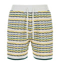 Tuck Stitch Embroidered Bermuda Shorts