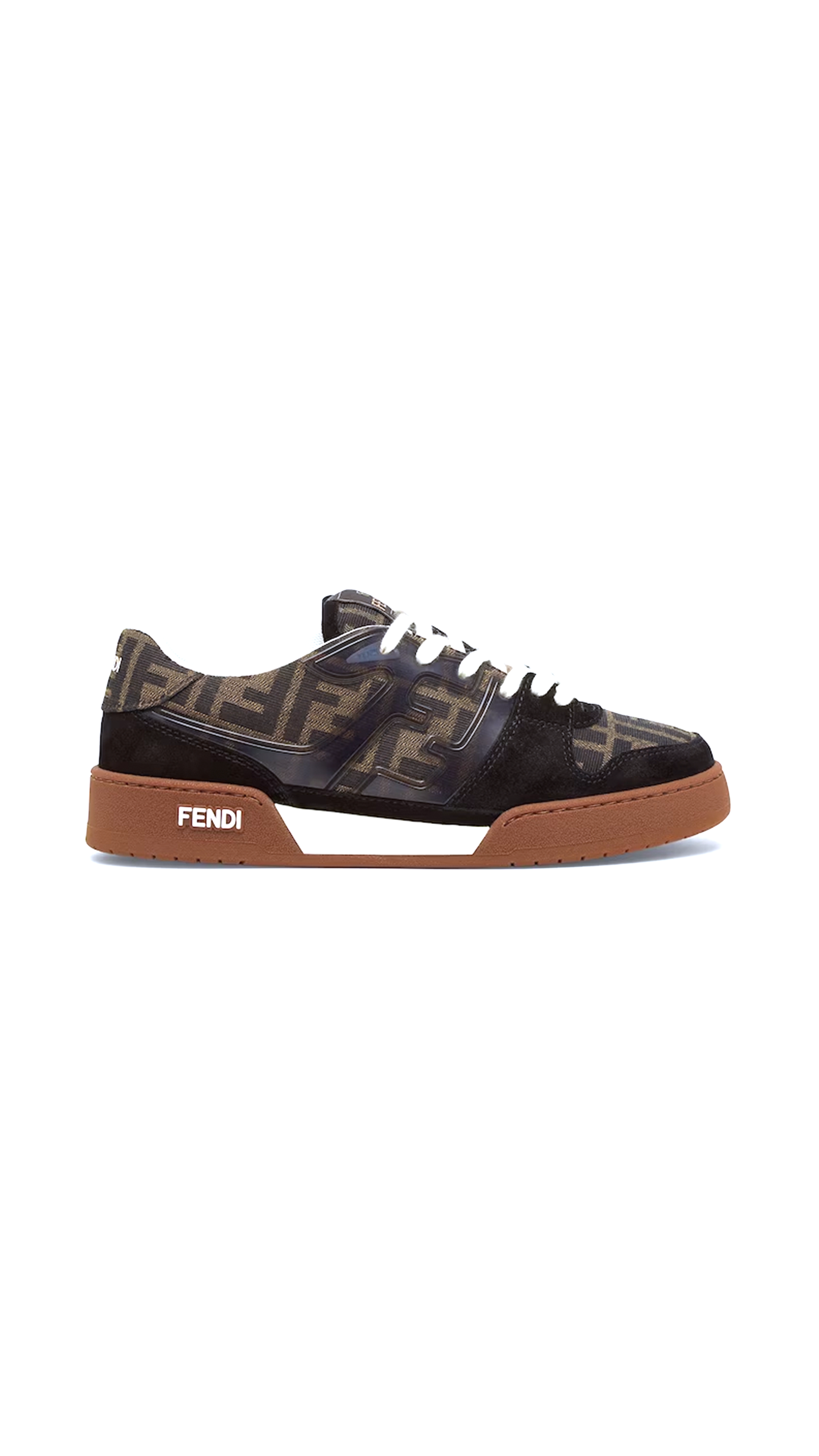 Fendi Match Canvas Sneakers - Brown/Black