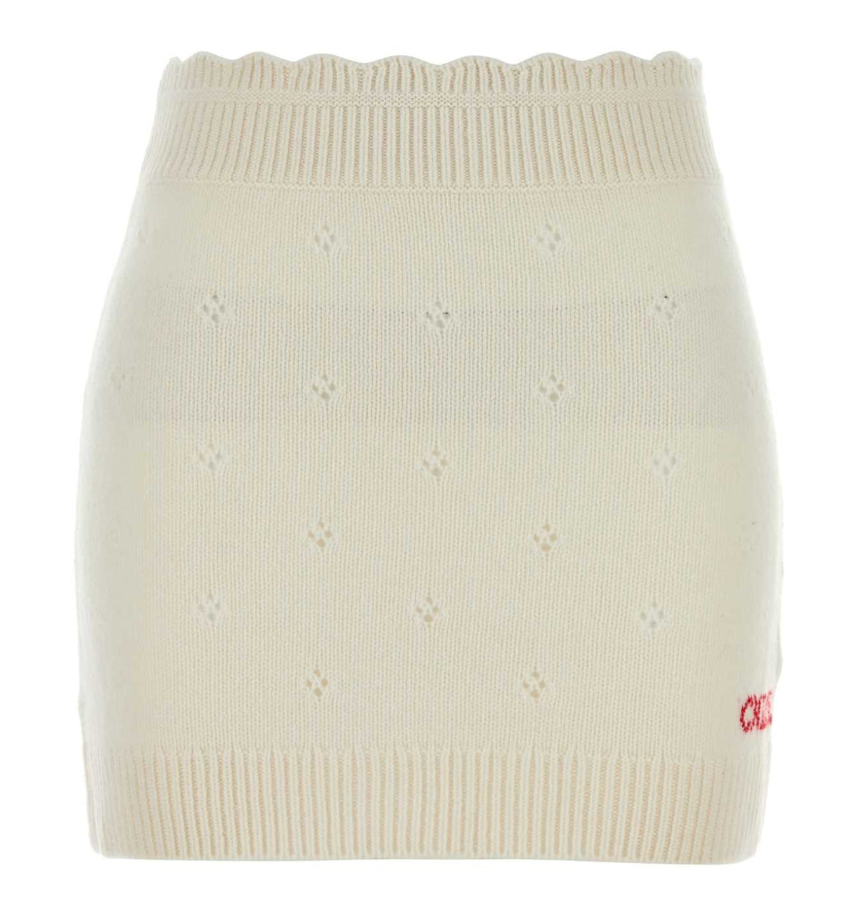 Fitted Mini Skirt In A Wool & Cashmere Knit