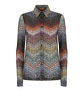 Mixed Viscose Lamé Shirt With Sequins