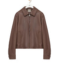 Zip-up Jacket in Nappa Lambskin