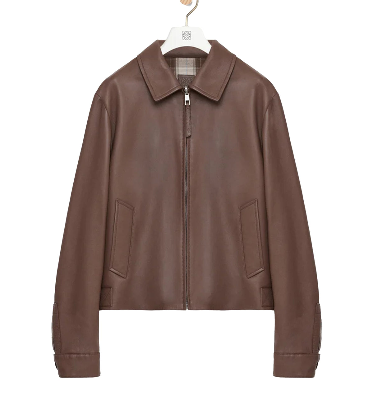Zip-up Jacket in Nappa Lambskin