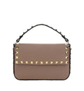 Rockstud Grainy Calfskin Wallet With Chain