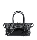 Shiny leather handbag