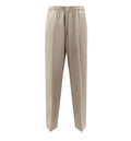 Light Wool Trousers with Drawstring