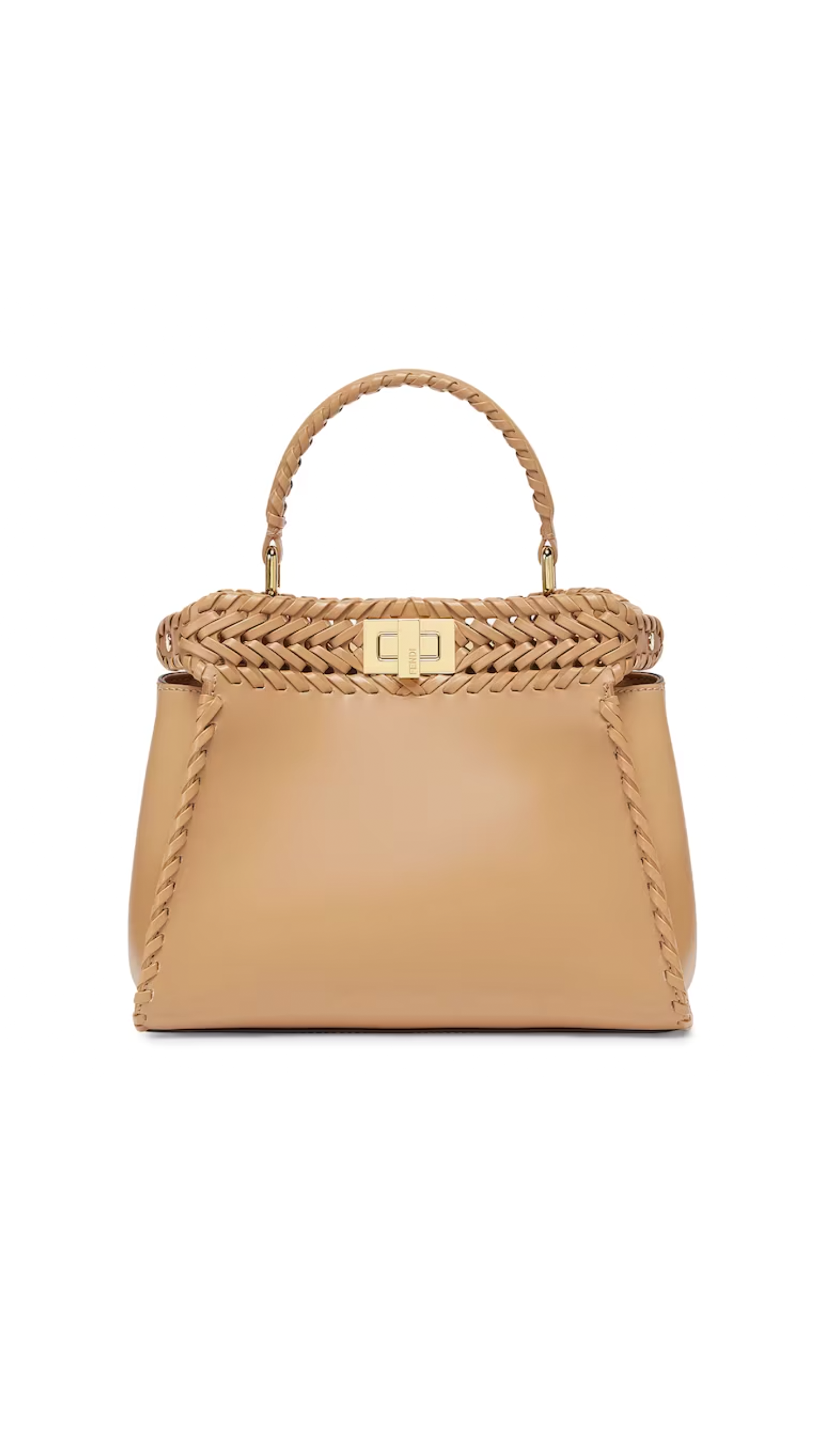 Interlaced Peekaboo Mini Bag - Beige