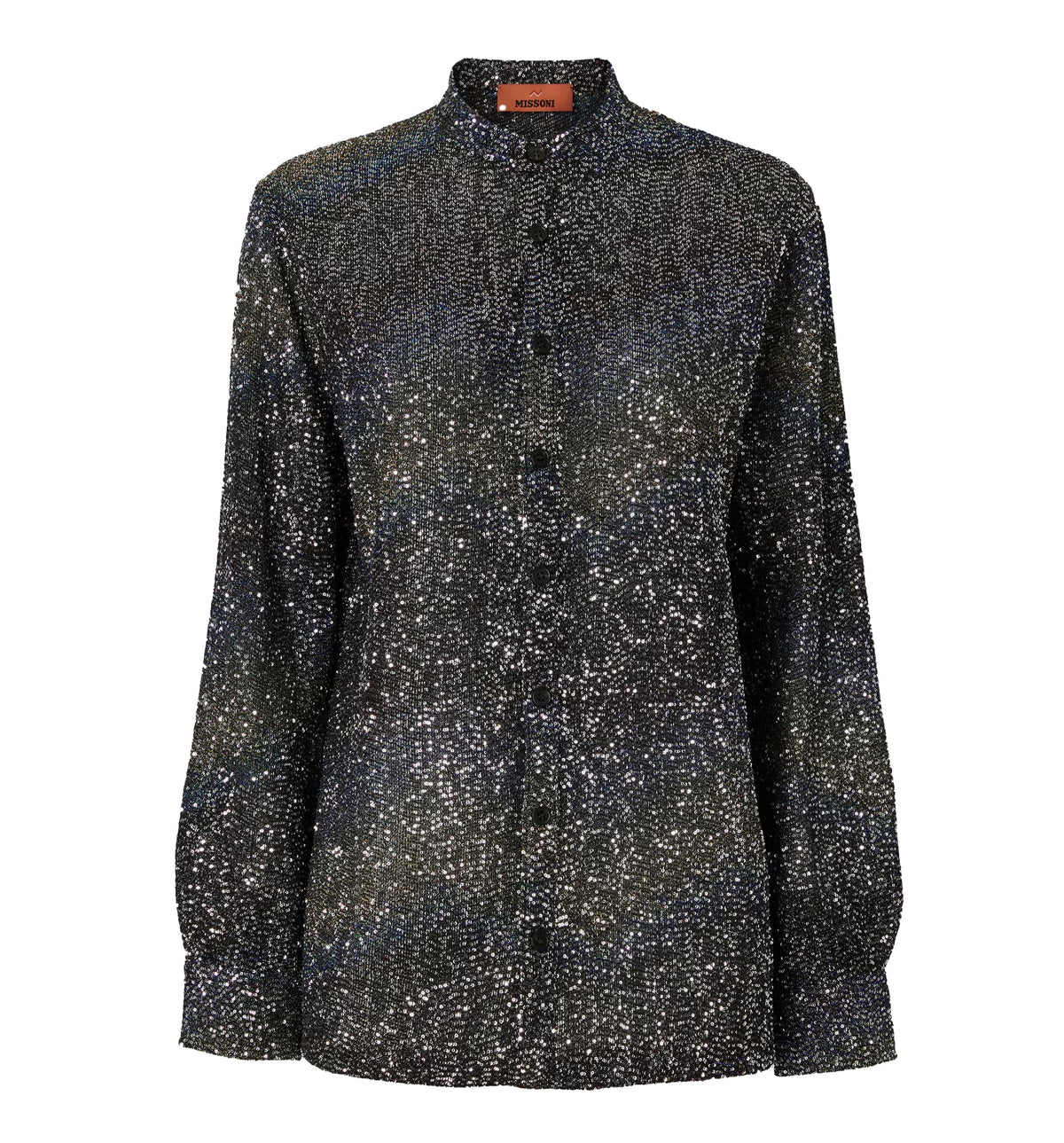 Oversized shirt with sequin applications