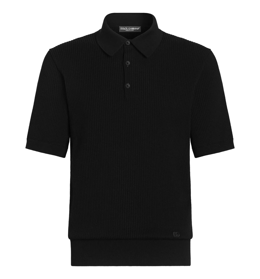 Micro-Rib Cotton Polo Shirt