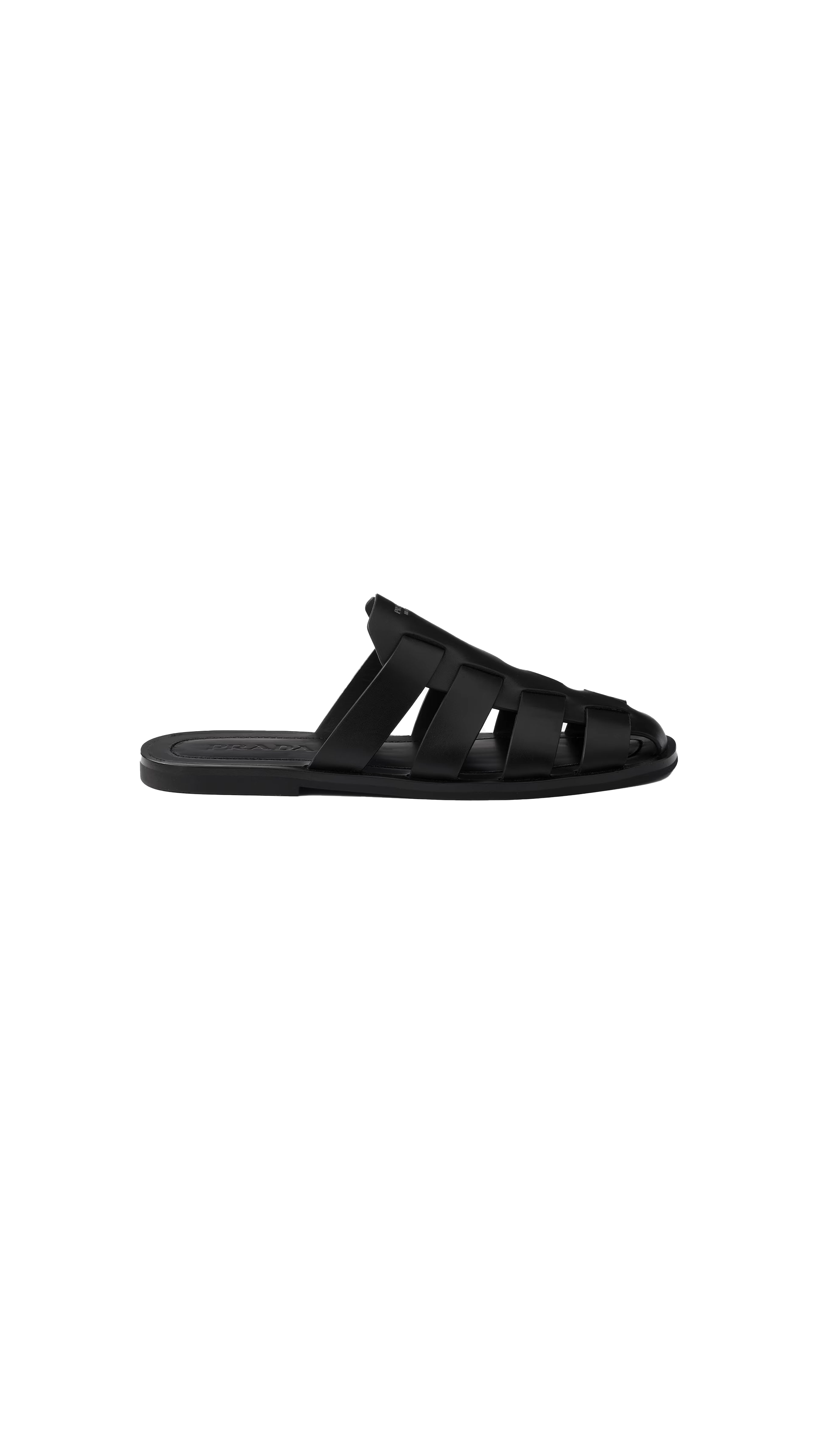 Leather Fisherman Mules - Black