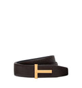Grain Leather T Icon Belt