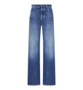 Five-pocket washed denim jeans