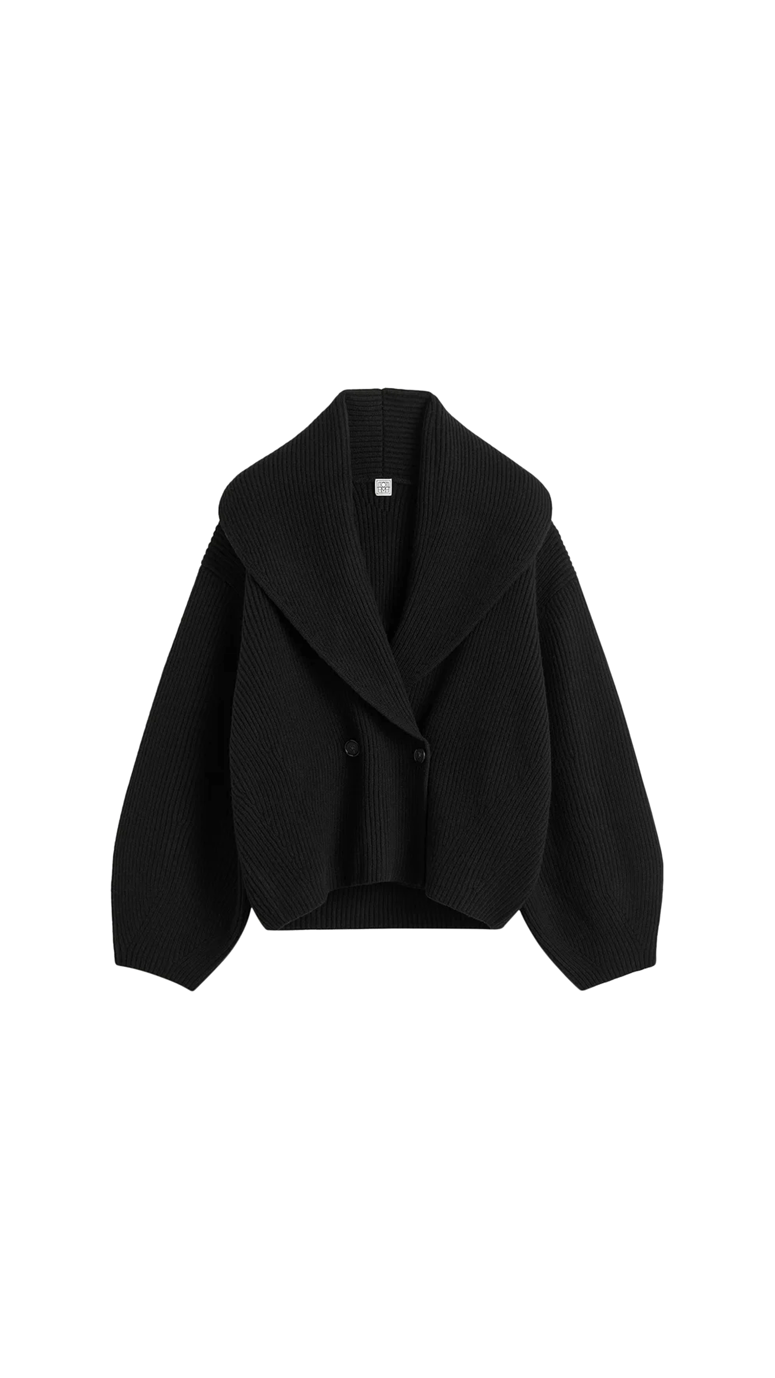 Wool Blend Cardigan - Black