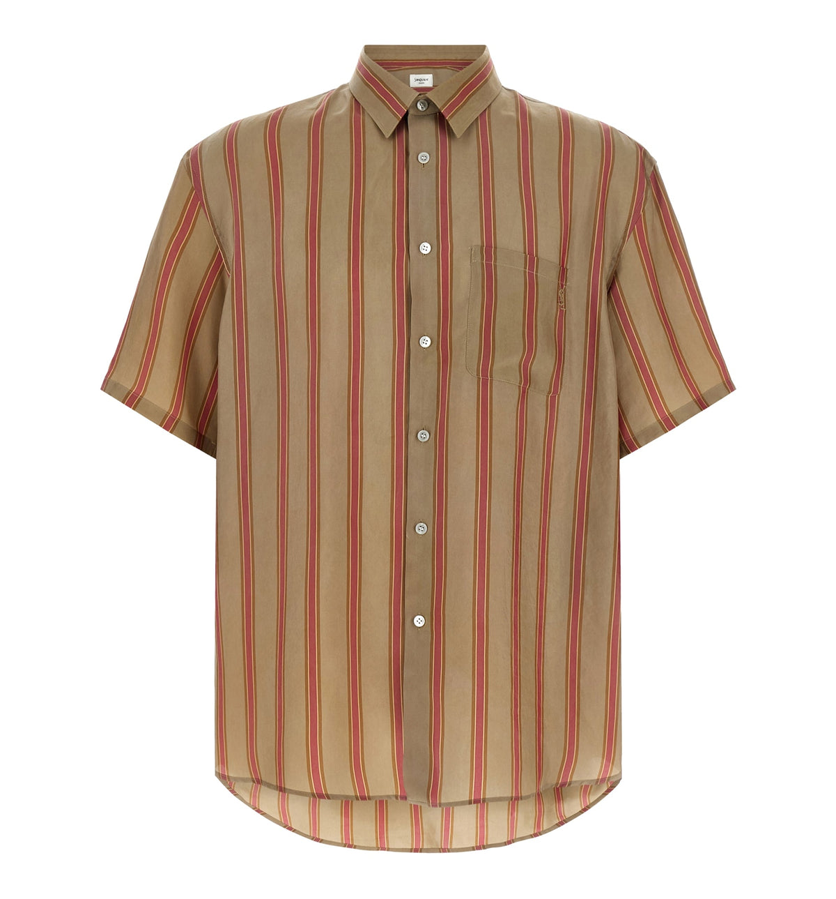 Striped Short-Sleeve Cotton Shirt