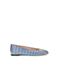 VLogo Signature Croc-Effect Ballerinas