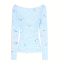 Onda Print Tulle Top