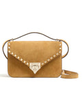 Rockstud Small Shoulder Bag In Suede