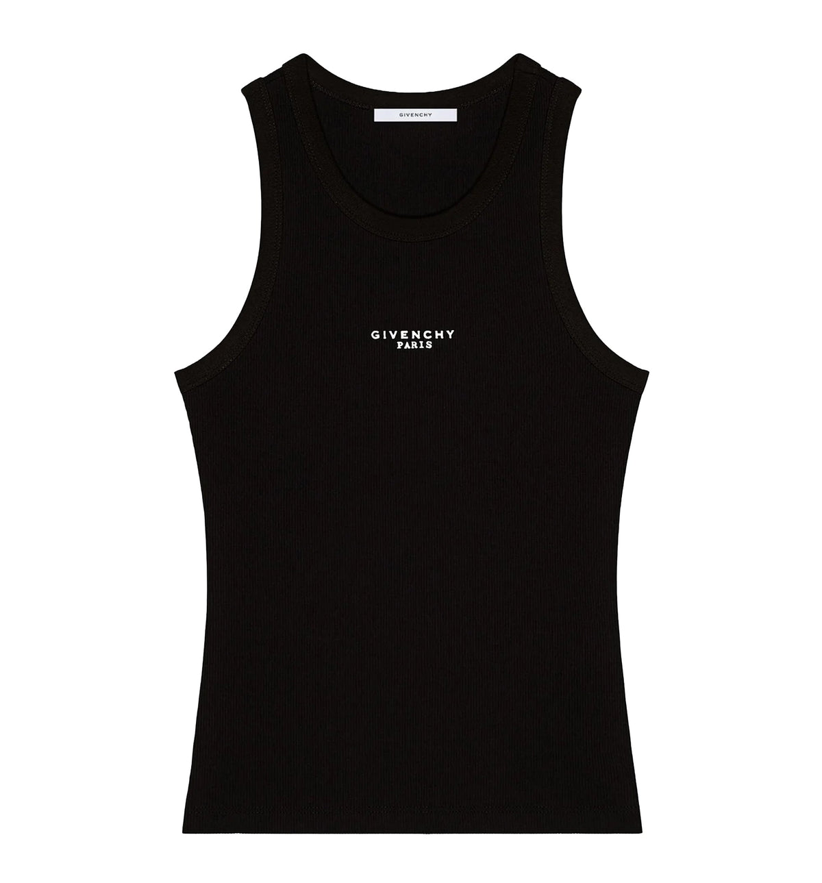 Slim Fit Tank Top In Cotton With Givenchy Paris Print